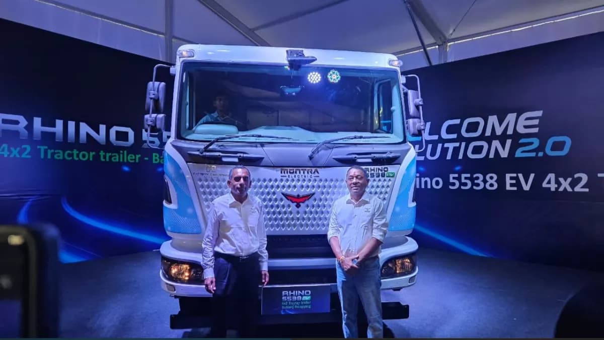 Montra Electric launches Rhino 5538 EV 4x2 TT and all-women-managed automated battery-swap centre