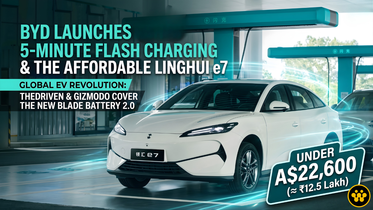 BYD Disrupts EV Market with 5-Minute ‘Flash Charging’ and Ultra-Affordable Linghui e7 Sedan