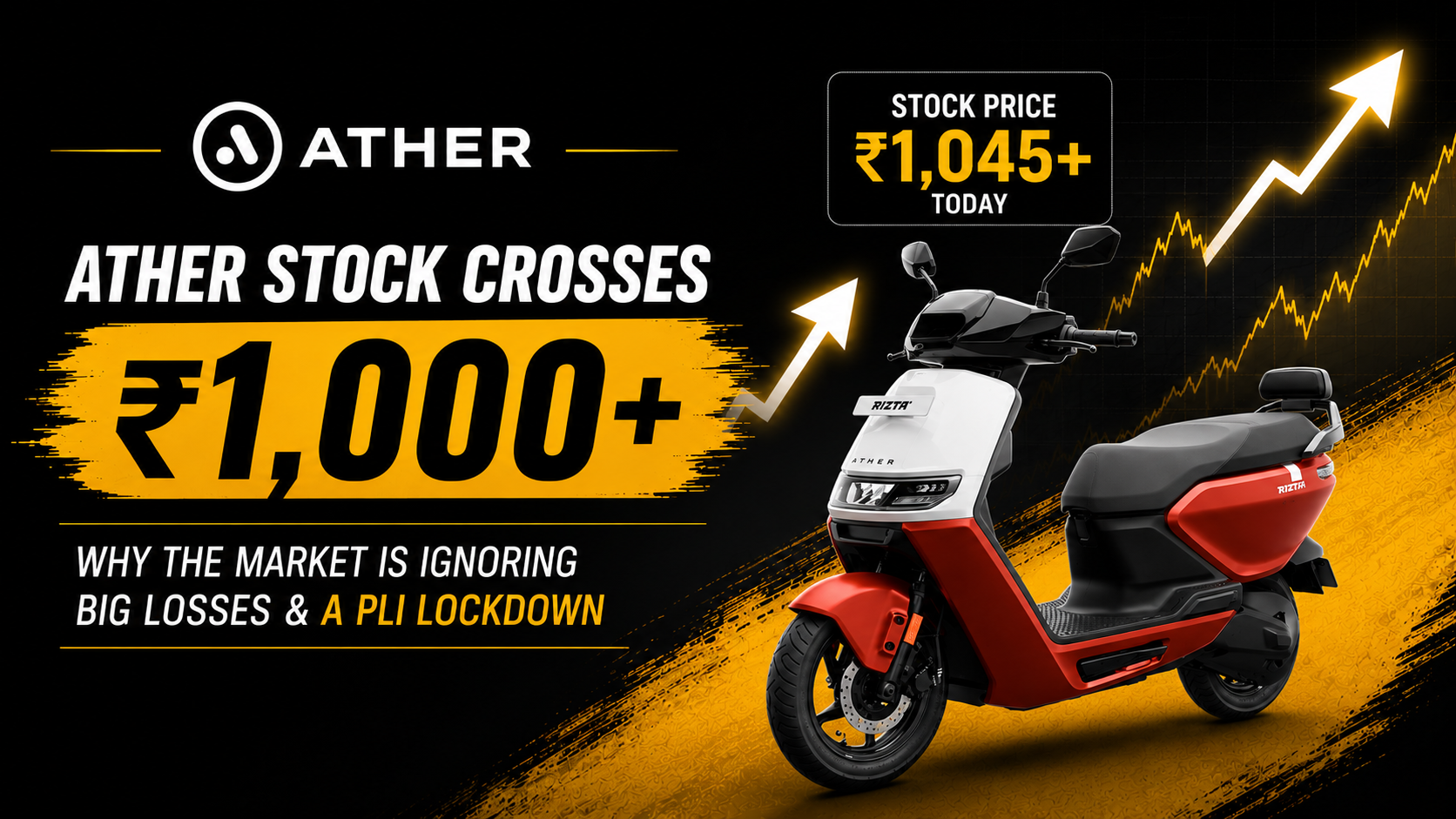 Ather Stock Storms Past ₹1,000: Why the Market is Ignoring Big Losses and a PLI Lockdown