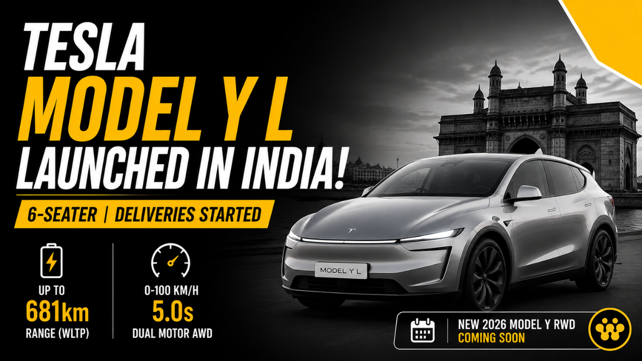 Tesla Expands India Lineup: Deliveries of 6-Seater Model Y L Begin as New Premium RWD Variant Arrives