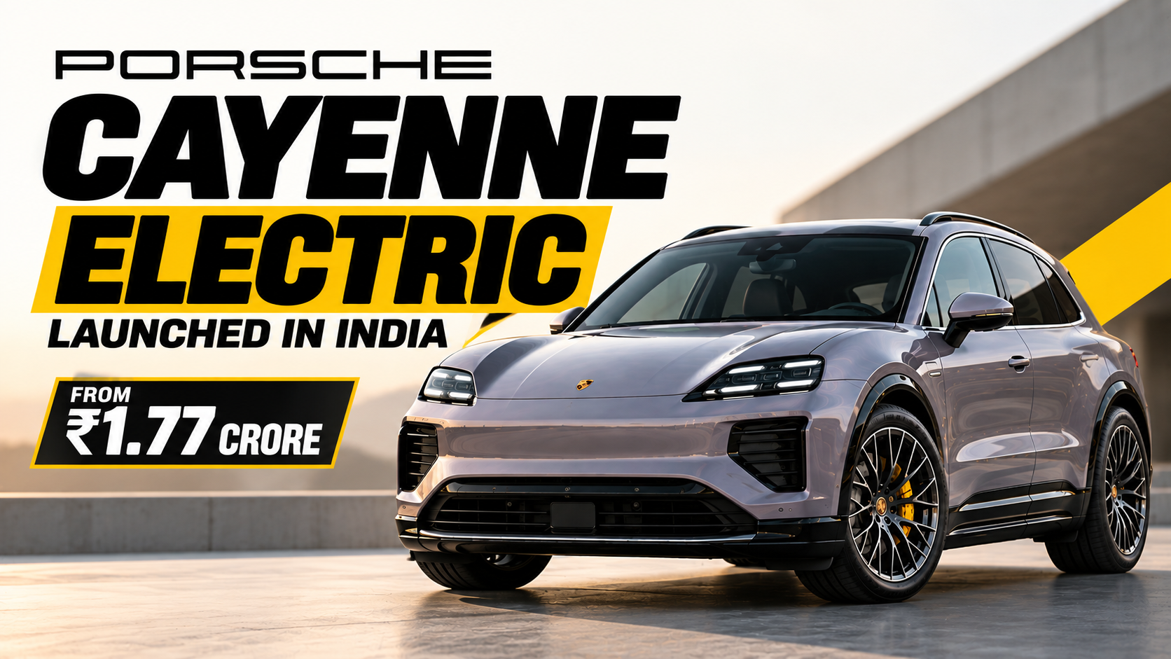 Porsche Cayenne Electric Launched in India at ₹1.77 Crore